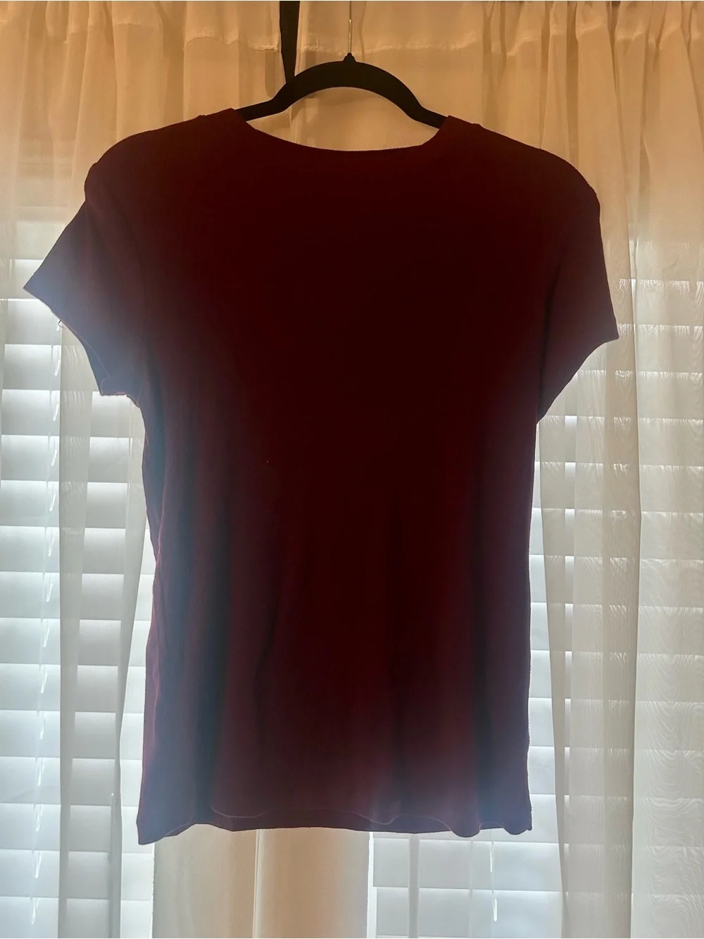 Maroon Ribbed Top - Picture 3 of 3